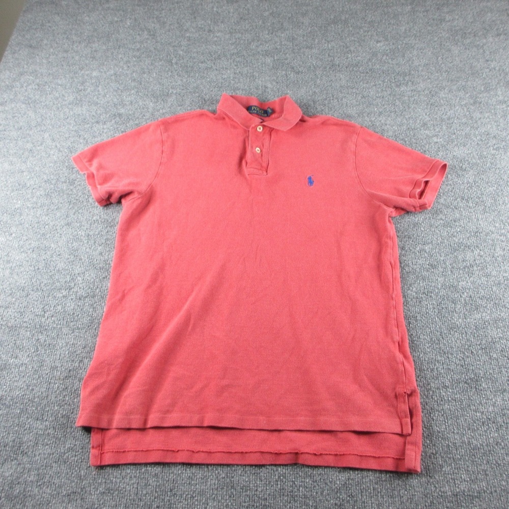Polo Ralph Lauren Polo‎ Shirt Mens L Red Short Sleeve Custom Fit Cotton Logo